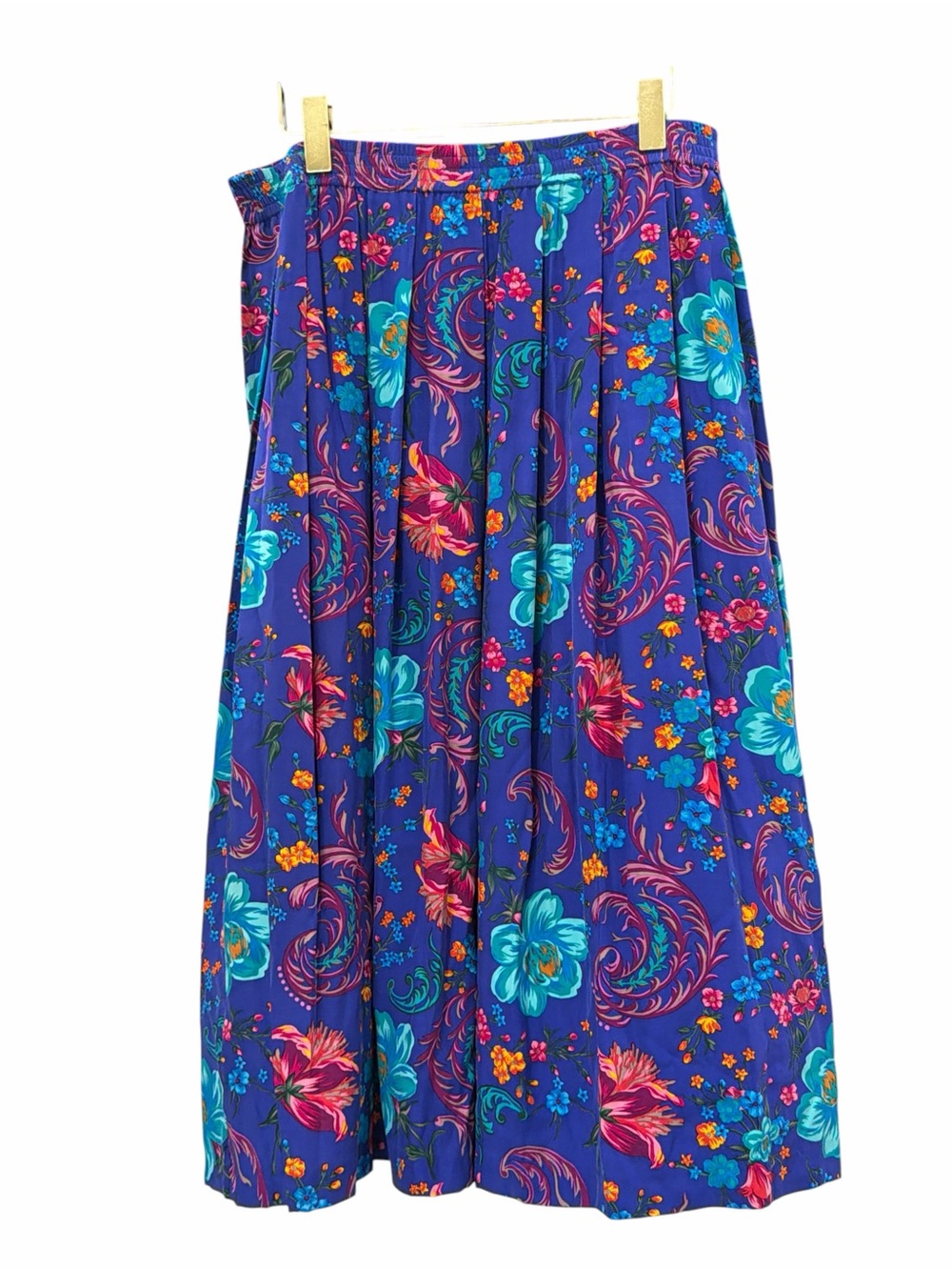 Vintage Liz Claiborne Collection Floral 2 Piece 100% Silk Skirt Set Medium - Picture 5 of 7